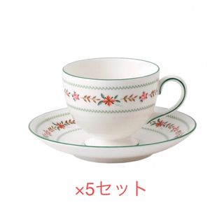 ウェッジウッド(WEDGWOOD)の【新品】ウェッジウッド ベルローズ カップ&ソーサー 5セット(グラス/カップ)