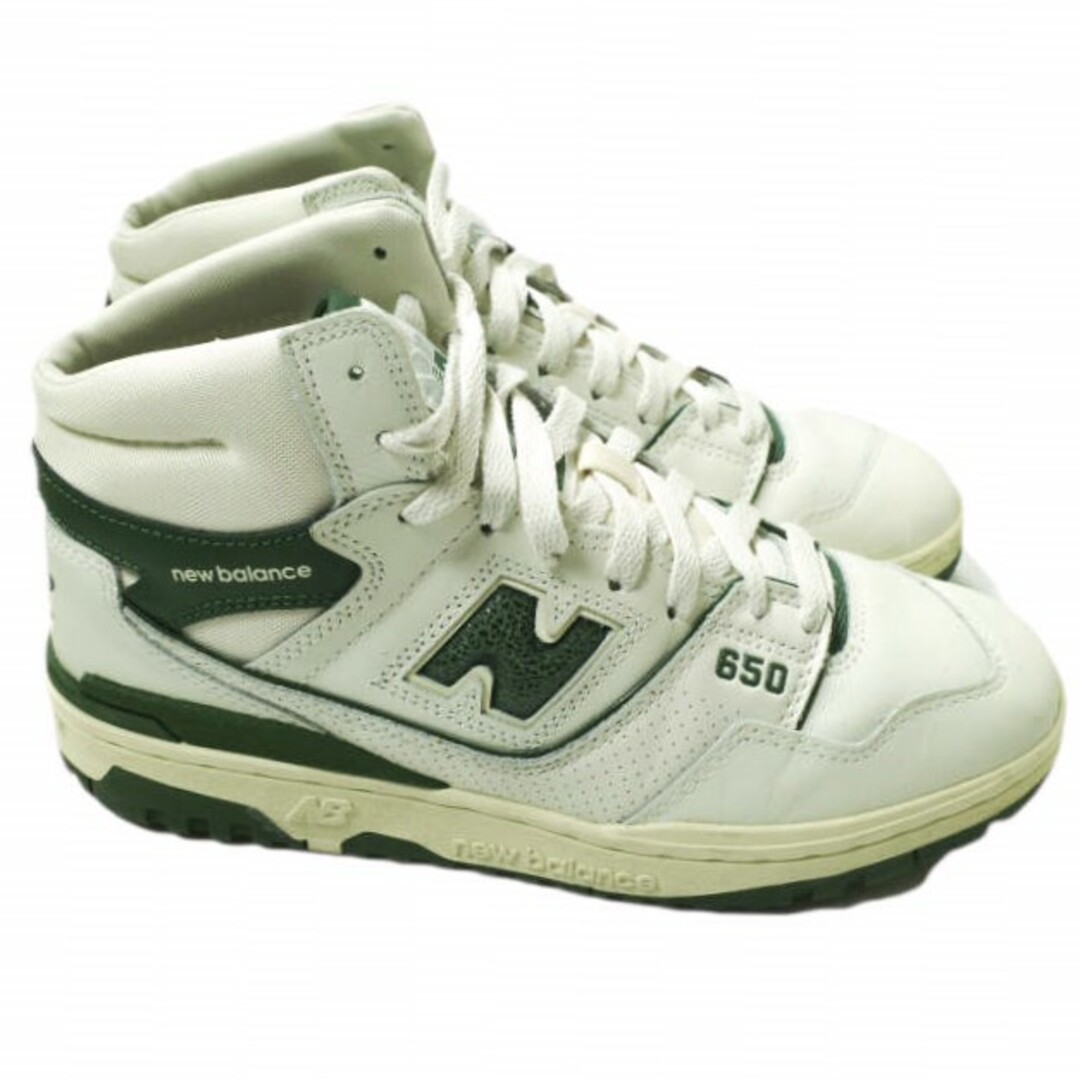 New Balance ニューバランス ×Aime Leon Dore BB650RD1 エメ レオン ドレ ミッドカッドスニーカー ホワイト/ネイビー US9.5/27.5cm