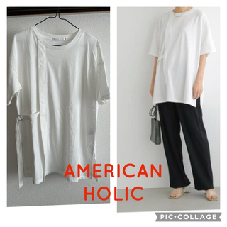 AMERICAN HOLIC - Tシャツ カットソー チュニック　白　アメリカンホリック　新品　タグ付き　