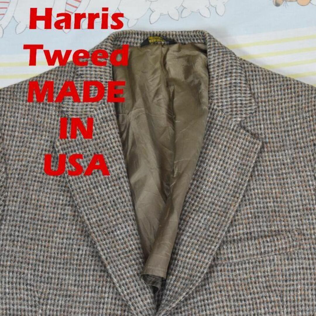 Harris Tweed(ハリスツイード)のハリス ツィード 13837c USA製 ジャケット Harris tweed メンズのジャケット/アウター(テーラードジャケット)の商品写真