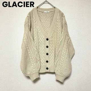 グラシア(GLACIER)のy5 グラシア ケーブルニットカーディガン ライトベージュ 長袖 秋冬(カーディガン)