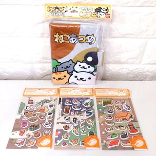 新品  ねこあつめ  ねこもりシール帳  シール3セット(キャラクターグッズ)