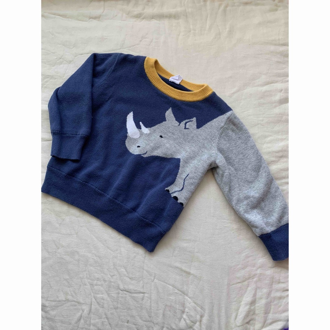 babyGAP(ベビーギャップ)のGAP 動物ニット お揃い 兄弟 裏起毛 80cm 105cm 100 110 キッズ/ベビー/マタニティのベビー服(~85cm)(ニット/セーター)の商品写真