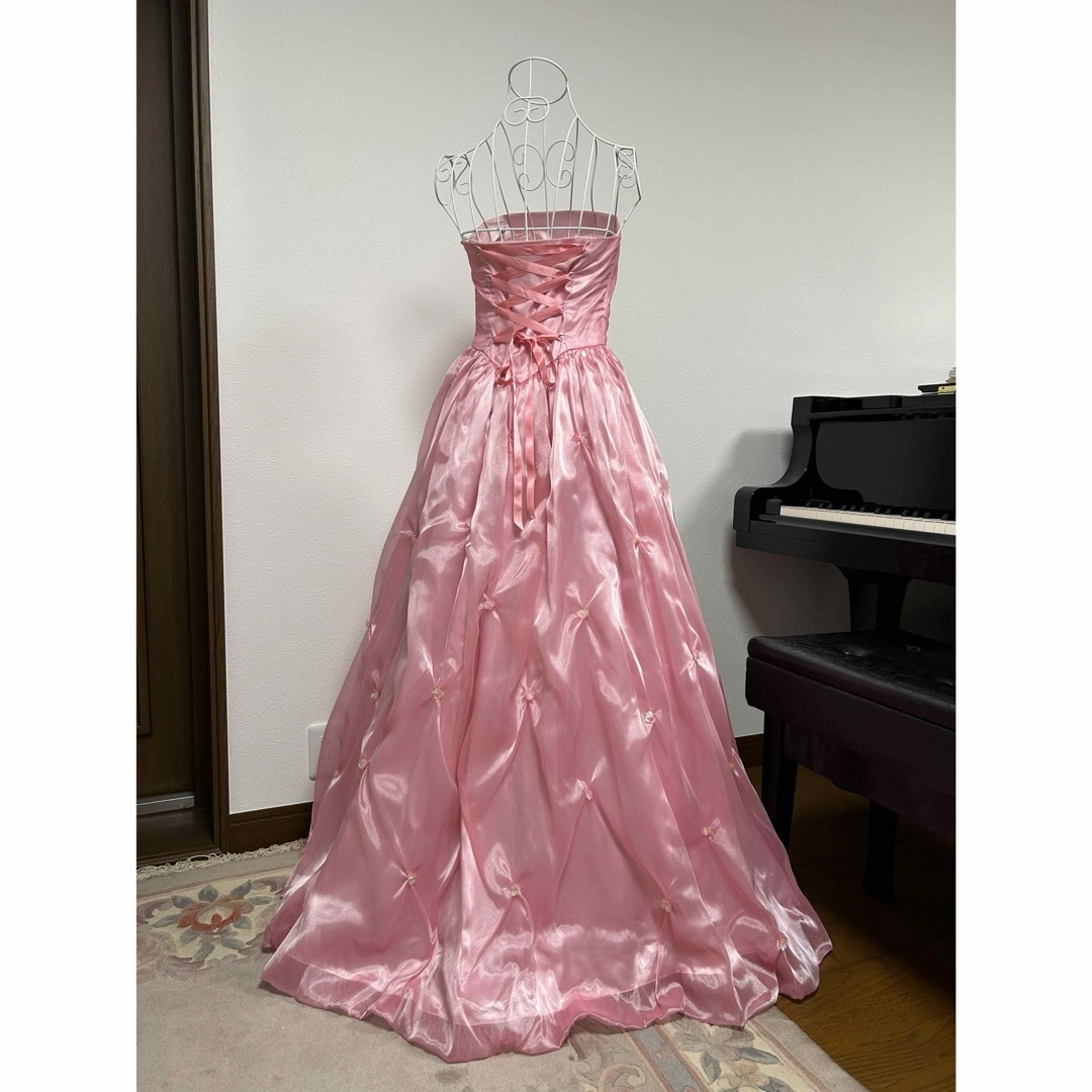 AIMER(エメ)の最終価格　AIMER（エメ）ピンクのドレス　７〜９号細身の方に レディースのフォーマル/ドレス(ロングドレス)の商品写真
