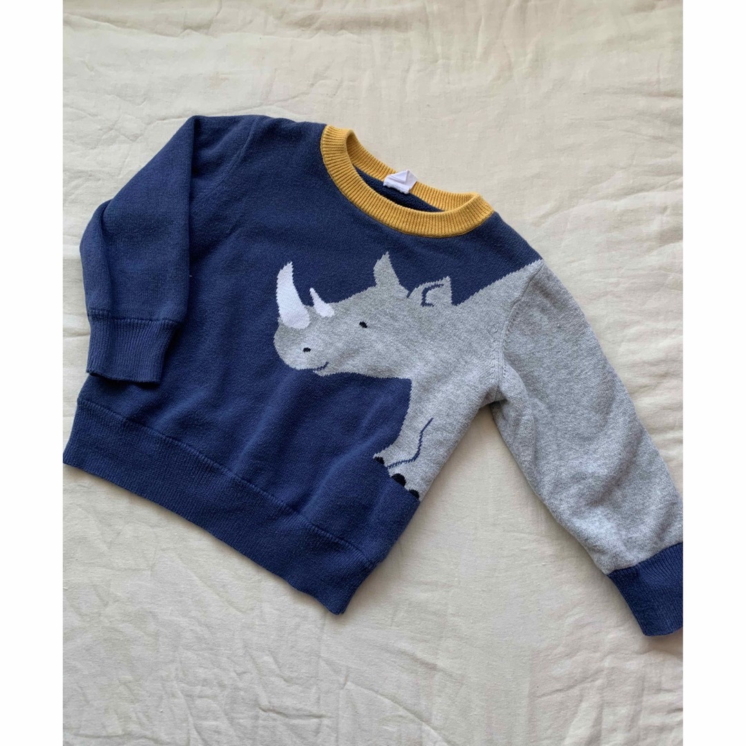 babyGAP(ベビーギャップ)のGAP 動物ニット お揃い 兄弟 裏起毛 80cm 105cm 100 110 キッズ/ベビー/マタニティのキッズ服女の子用(90cm~)(ニット)の商品写真