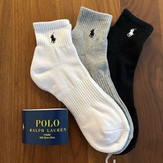 ポロラルフローレン(POLO RALPH LAUREN)の新品★ポロラルフローレン メンズソックス　25〜27㎝　3足セット(ソックス)