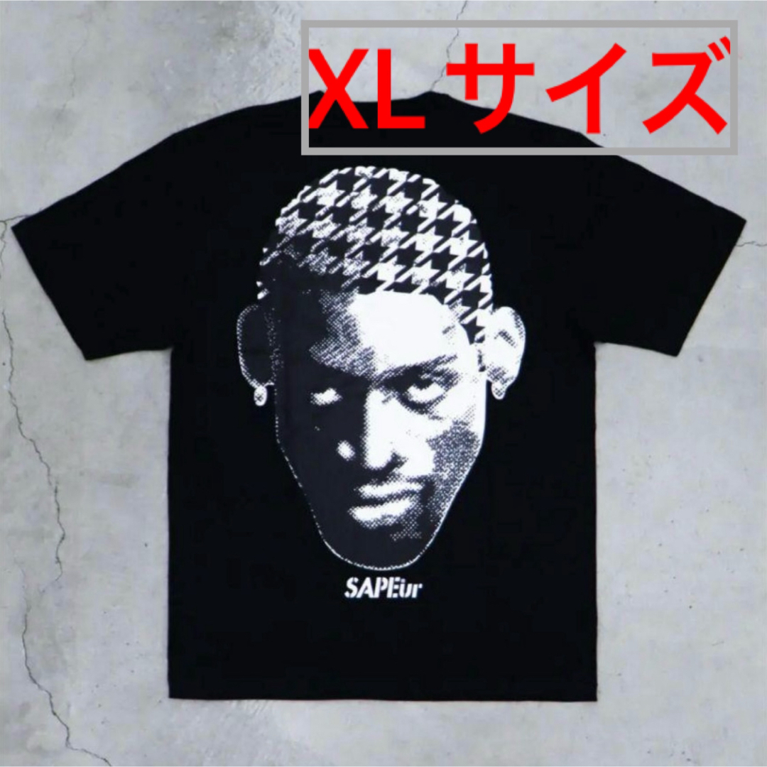 SAPEur HOUNDS TOOTH HEAD S/S TEE 黒 XL メンズのトップス(Tシャツ/カットソー(半袖/袖なし))の商品写真