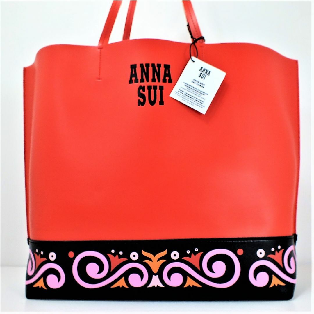 ANNA SUI(アナスイ)の連休限定値下！アナストートバッグ 運気アップのオレンジ色6,500円未使用 レディースのバッグ(トートバッグ)の商品写真