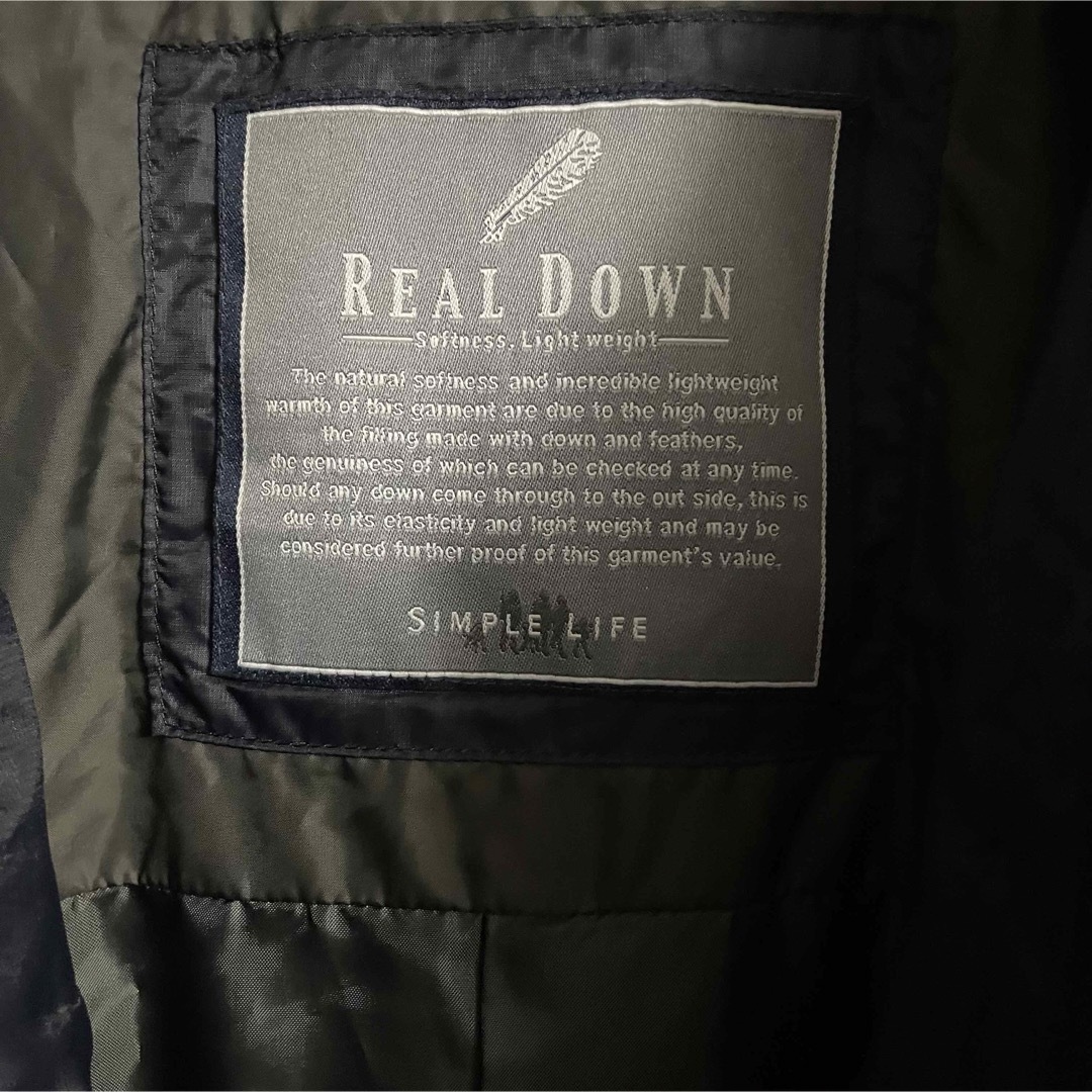 【極上品】 Real Down ダウン ジャケット ダウン90% メンズのジャケット/アウター(ダウンジャケット)の商品写真