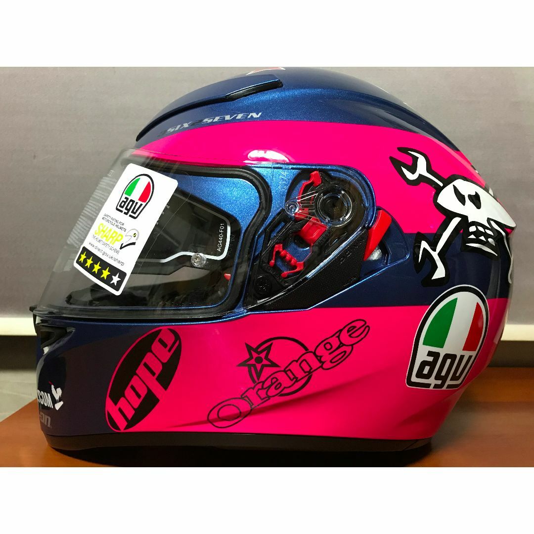 AGV - AGV K-3 SV ガイマーティン ML フルフェイスヘルメット ピンクブルー