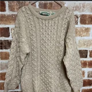 古着 US【aran crafts】キッズ 　セーター　子供服　厚手　オシャレ(ニット)