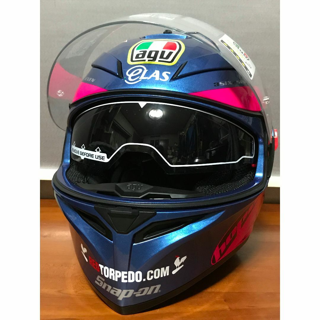 AGV(エージーブイ)のAGV K-3 SV XXL ガイ マーティン ピンク フルフェイス ヘルメット 自動車/バイクのバイク(ヘルメット/シールド)の商品写真