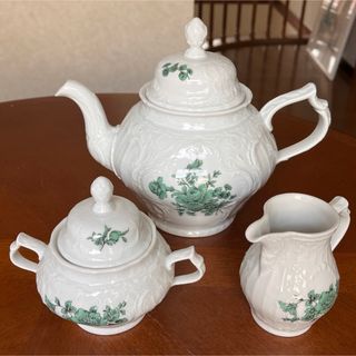 ローゼンタール(Rosenthal)の【美品】ローゼンタール★クラシックローズグリーン★ティーポットセット(食器)