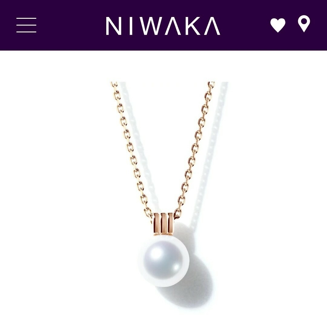 俄(ニワカ)の俄 NIWAKA パール ネックレス K18PG 7.2mm 2.8g レディースのアクセサリー(ネックレス)の商品写真