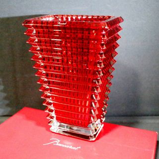 Baccarat - 【美品 送料込み】バカラ アイ フラワー ベース レッド 花瓶