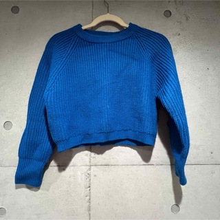ザラ(ZARA)のZARA 青 セーター トップス(カットソー(半袖/袖なし))