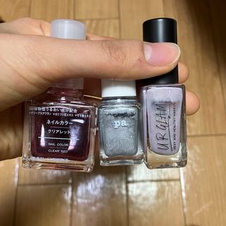 ムジルシリョウヒン(MUJI (無印良品))のネイル　ポリッシュ　無印　マニュキュア　ラメ　シルバー(マニキュア)