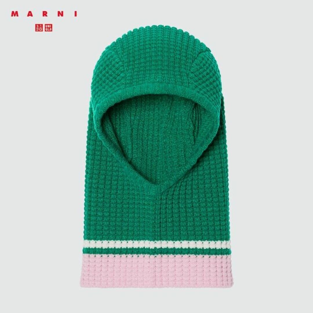 UNIQLO(ユニクロ)のMARNI　ポップコーンニットバラクラバ 54 グリーン ユニクロ×マルニ レディースの帽子(ニット帽/ビーニー)の商品写真