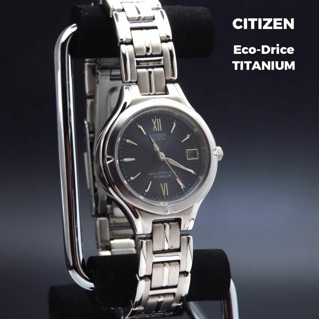 CITIZEN(シチズン)のCITIZEN Eco-Drive ソーラー腕時計 デイト チタン製 レディースのファッション小物(腕時計)の商品写真