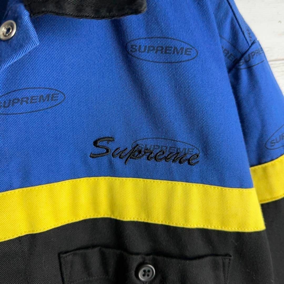 Supreme(シュプリーム)の8740【希少デザイン】シュプリーム☆ワンポイント刺繍ロゴ人気長袖シャツ　美品 メンズのトップス(シャツ)の商品写真