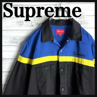 シュプリーム(Supreme)の8740【希少デザイン】シュプリーム☆ワンポイント刺繍ロゴ人気長袖シャツ　美品(シャツ)