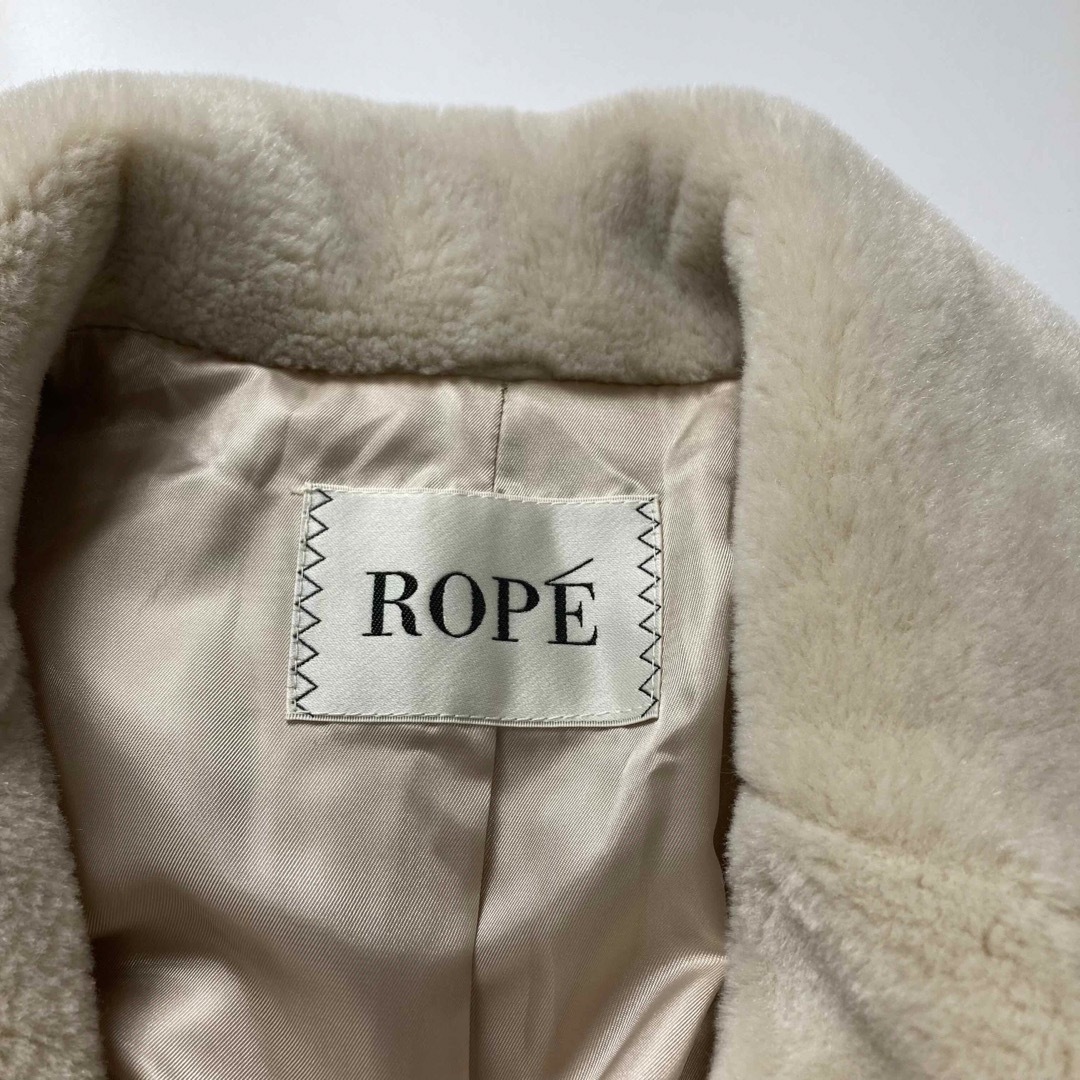 ROPE’(ロペ)の美品　ROPE ロペ　ウール混ボアチェスターコート　38 ロングコート レディースのジャケット/アウター(チェスターコート)の商品写真