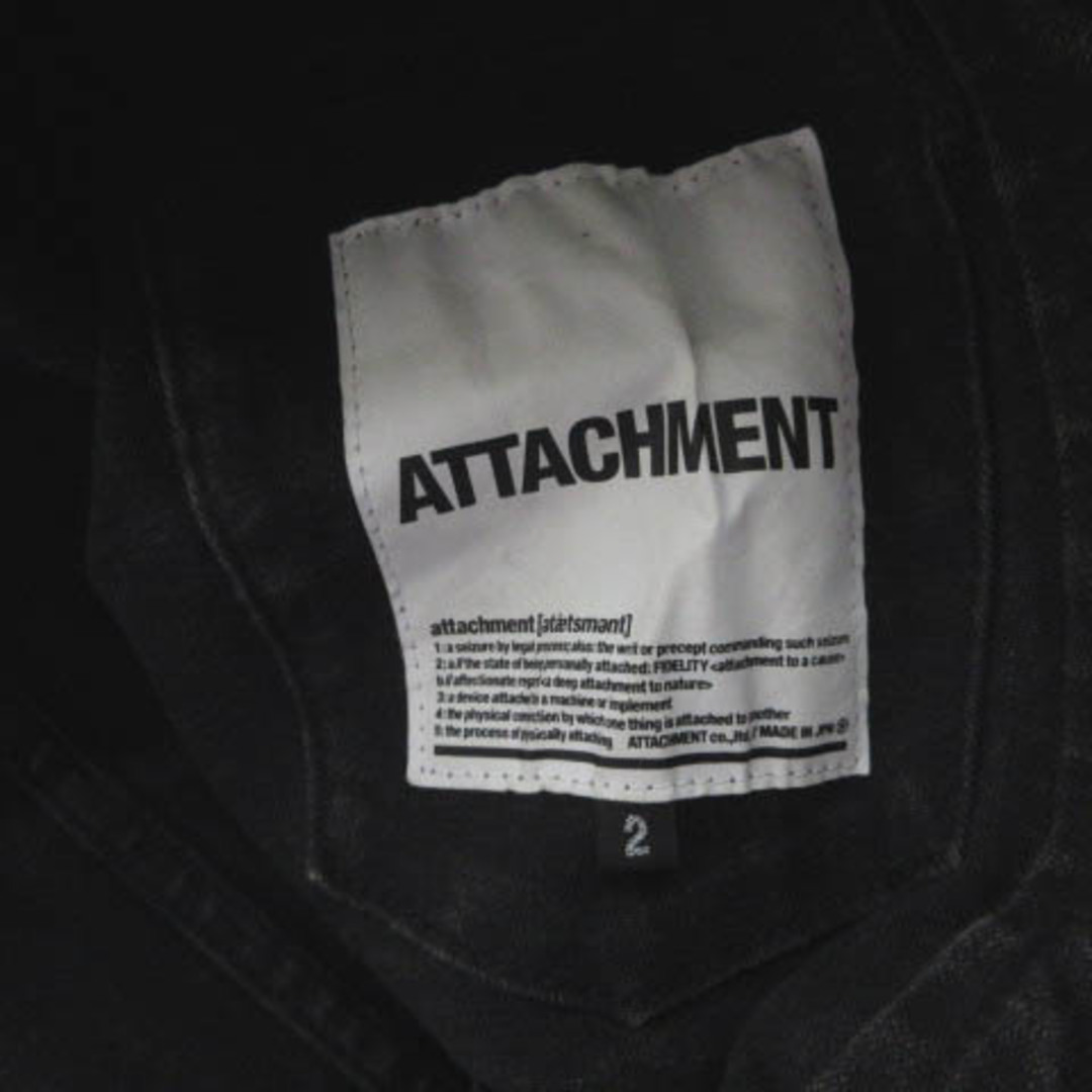 ATTACHIMENT(アタッチメント)のアタッチメント デニムジャケット ジージャン ジップアップ 黒 ブラック  メンズのジャケット/アウター(Gジャン/デニムジャケット)の商品写真