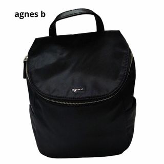 アニエスベー(agnes b.)の美品　アニエスベー　リュック　ナイロン　黒　小さめ(リュック/バックパック)