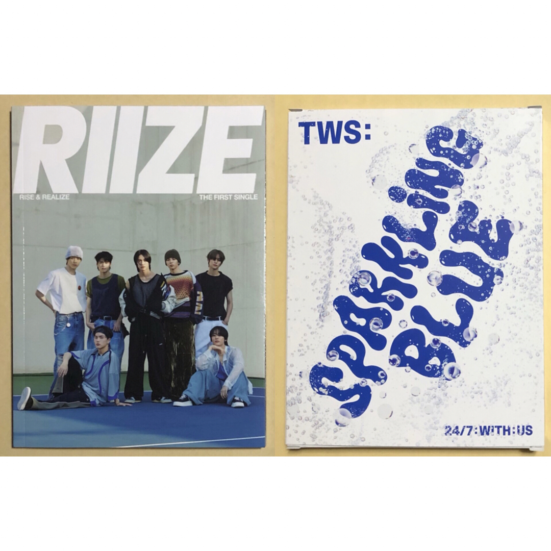 RIIZE TWS 韓国盤 アルバム CD トレカ 2枚セット 青 白 エンタメ/ホビーのCD(K-POP/アジア)の商品写真