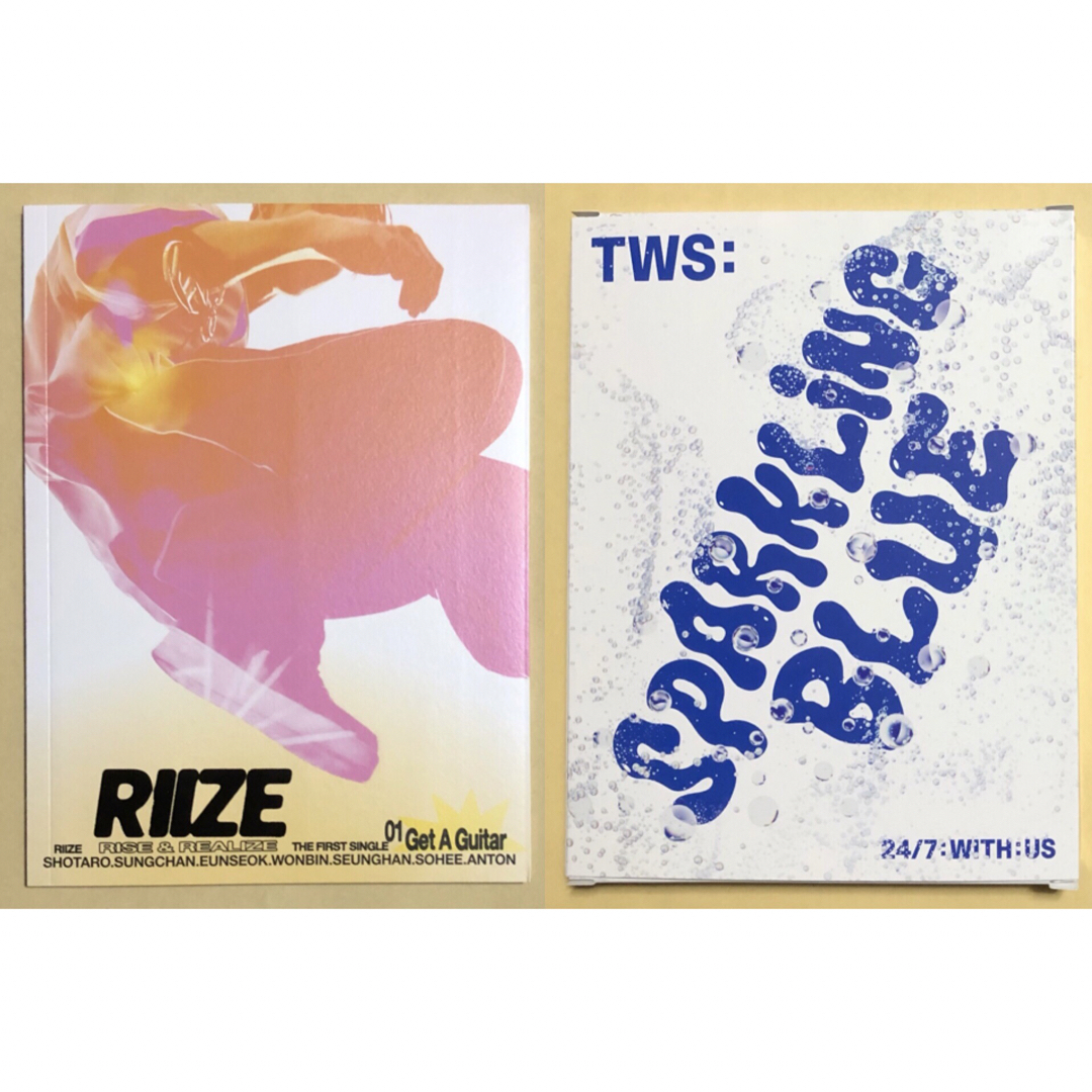 RIIZE TWS 韓国盤 アルバム CD トレカ 2枚セット オレンジ 白 エンタメ/ホビーのCD(K-POP/アジア)の商品写真