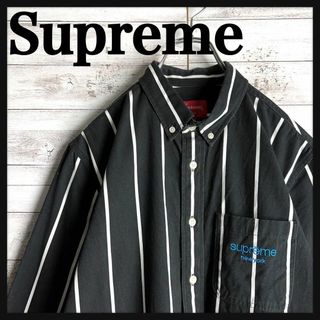 シュプリーム(Supreme)の8745【人気モデル】シュプリーム☆ワンポイント刺繍ロゴ長袖シャツ　入手困難(シャツ)