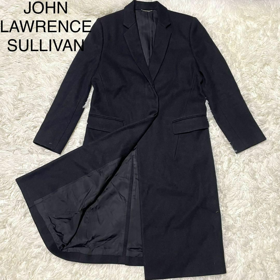 JOHN LAWRENCE SULLIVAN(ジョンローレンスサリバン)の【JOHNLAWRENCESULLIVAN】ロング チェスターコート 黒 6 レディースのジャケット/アウター(チェスターコート)の商品写真