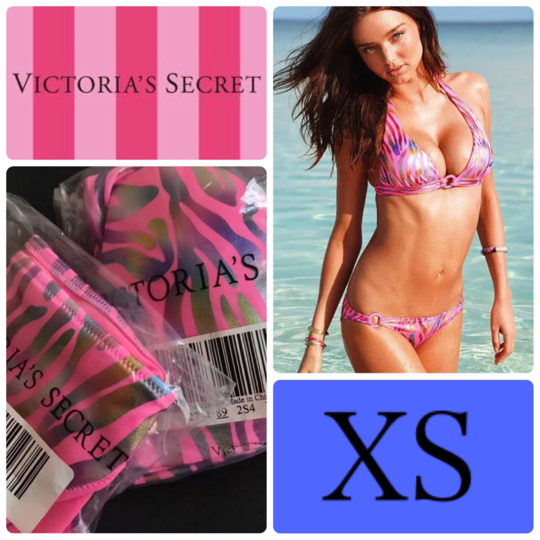Victoria's Secret(ヴィクトリアズシークレット)のレア 新品 水着 ヴィクトリアシークレット ピンクタイガー柄 ミランダカー レディースの水着/浴衣(水着)の商品写真