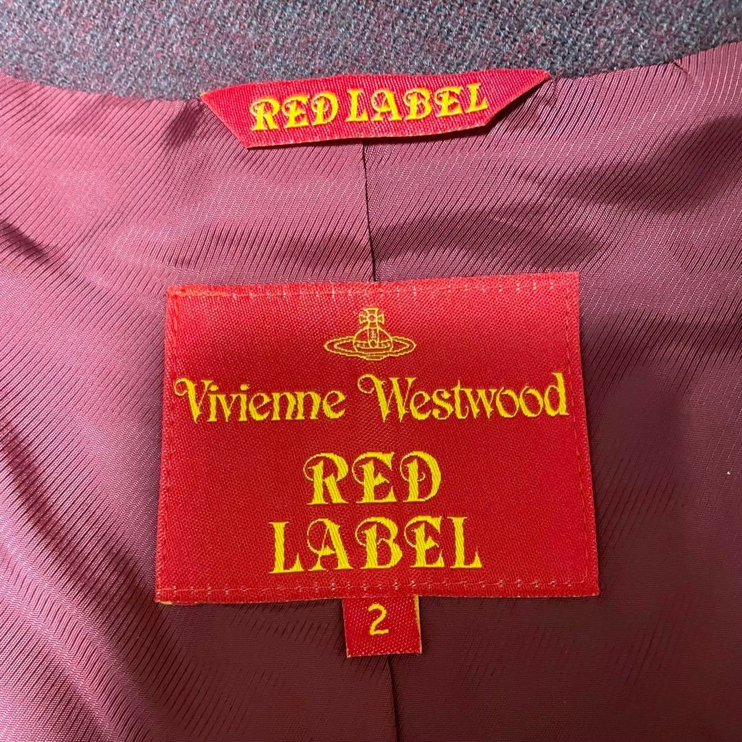 Vivienne Westwood(ヴィヴィアンウエストウッド)の【ヴィヴィアンウエストウッドレッドレーベル】変形ピーコート 総柄 オーブ 2 レディースのジャケット/アウター(ピーコート)の商品写真