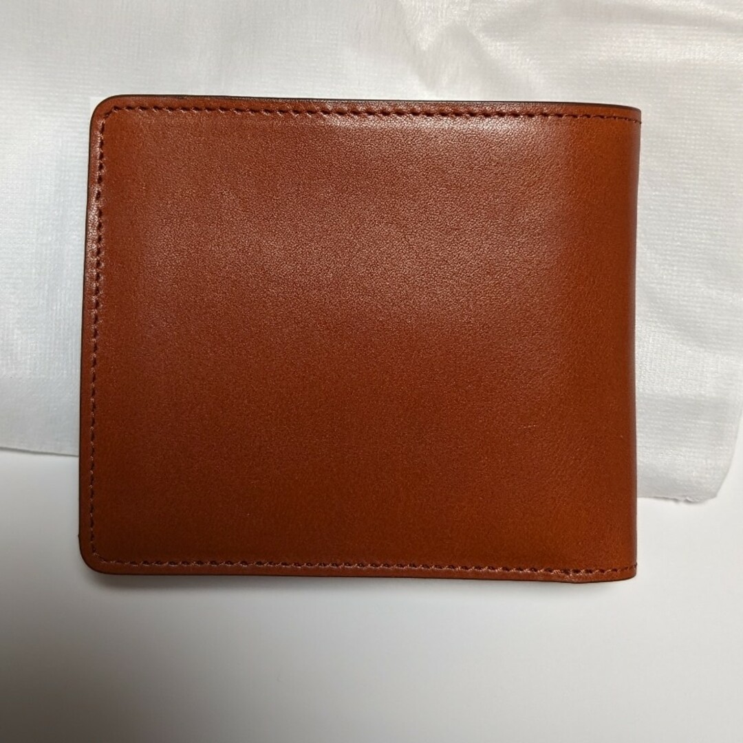 栃木レザー(トチギレザー)の栃木レザー　2つ折り財布　茶 メンズのファッション小物(折り財布)の商品写真