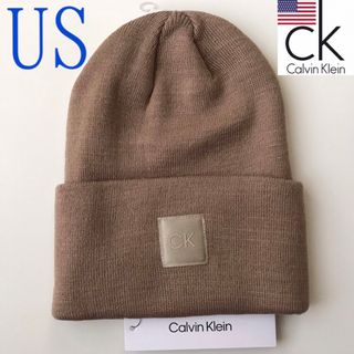 カルバンクライン(Calvin Klein)のレア【新品】Calvin カルバンクライン USA ニット帽 ブラウン(ニット帽/ビーニー)