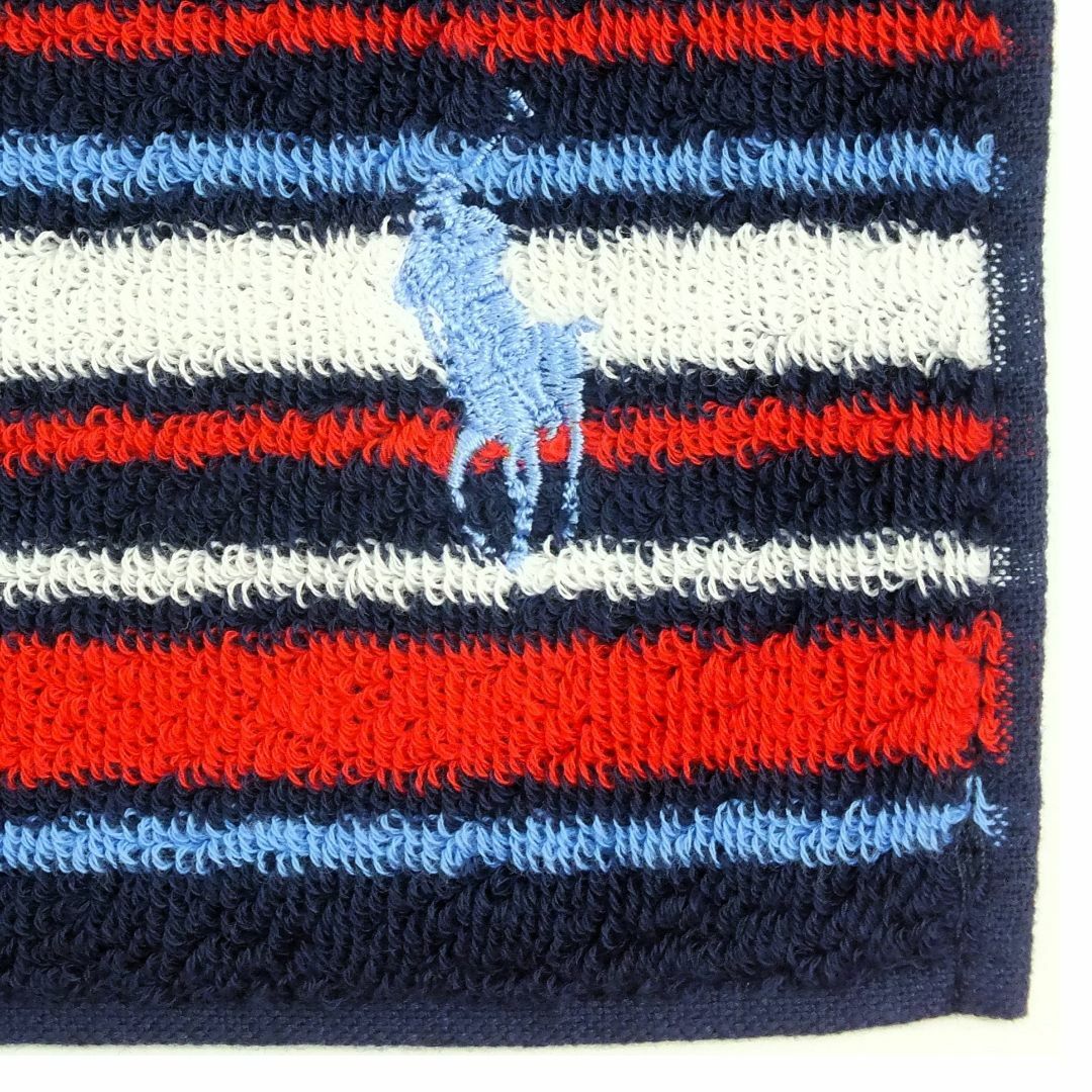 POLO RALPH LAUREN(ポロラルフローレン)の大きめ28㎝吸収がよい両面パイル仕様★ギフト無料大人柄のマルチボーダー1760円 メンズのファッション小物(ハンカチ/ポケットチーフ)の商品写真