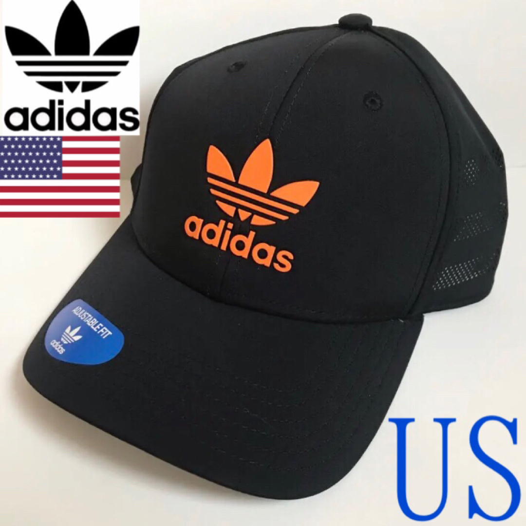 adidas(アディダス)のレア【新品】adidas アディダス USA メッシュ キャップ 黒 メンズの帽子(キャップ)の商品写真