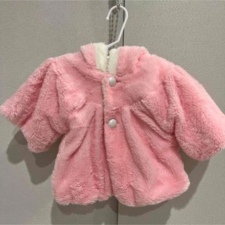 韓国子供服 上着 防寒着 裏起毛 もこもこ うさぎ ピンク 女の子服 子供服(カーディガン/ボレロ)