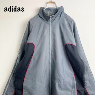 アディダス(adidas)のアディダス　adidas ワンポイントロゴ　チャコールグレー　ナイロンジャケット(ナイロンジャケット)