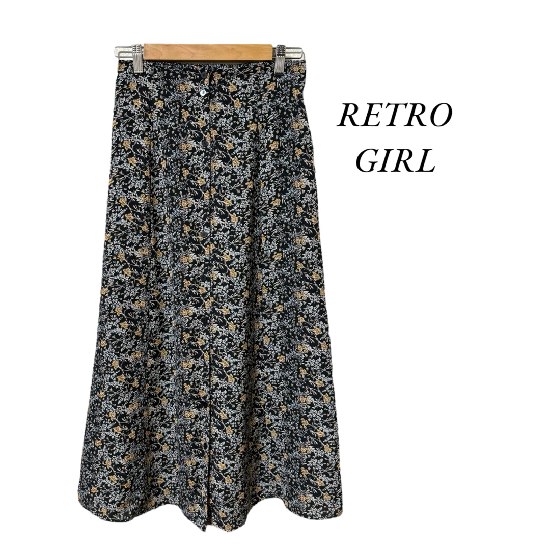 RETRO GIRL(レトロガール)のRETRO GIRL/フレアスカート/花柄/マルチカラー レディースのスカート(ロングスカート)の商品写真