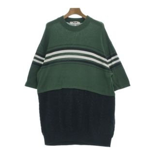 エムエスジイエム(MSGM)のMSGM エムエスジーエム ニット・セーター M 緑x紺等 【古着】【中古】(ニット/セーター)