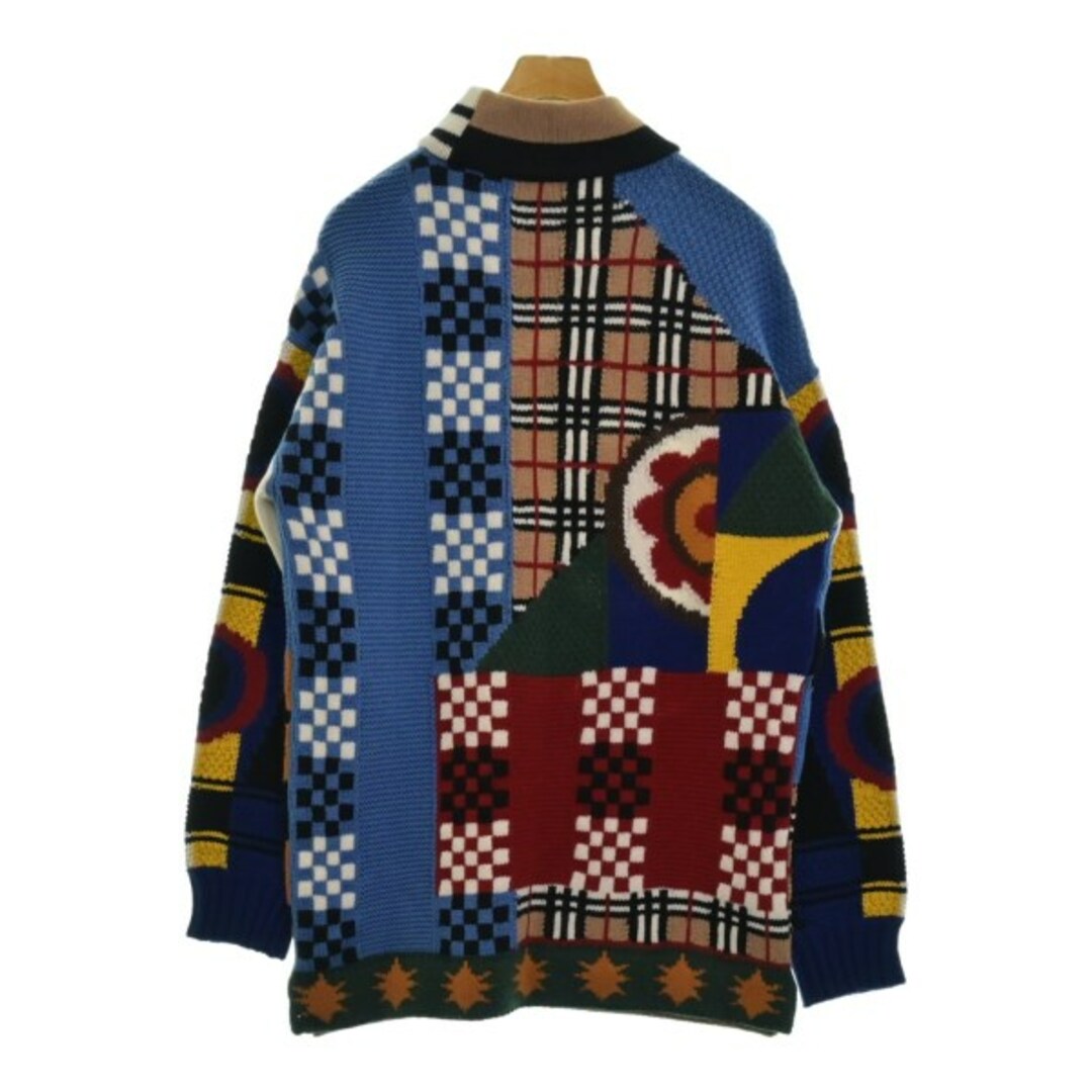 BURBERRY(バーバリー)のBURBERRY バーバリー ニット・セーター S ベージュx水色x赤等(総柄) 【古着】【中古】 メンズのトップス(ニット/セーター)の商品写真