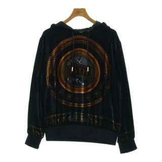 ヴェルサーチ(VERSACE)のVERSACE ヴェルサーチ パーカー XS 黒xベージュ等(総柄) 【古着】【中古】(パーカー)