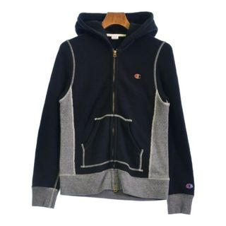 チャンピオン(Champion)のCHAMPION チャンピオン パーカー L 黒xグレー 【古着】【中古】(パーカー)