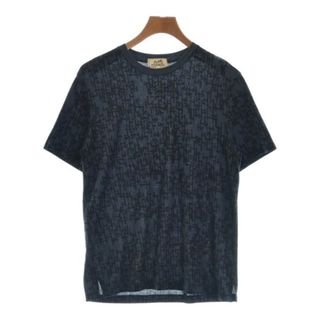 エルメス(HERMES)のHERMES エルメス Tシャツ・カットソー S 紺(総柄) 【古着】【中古】(Tシャツ/カットソー(半袖/袖なし))