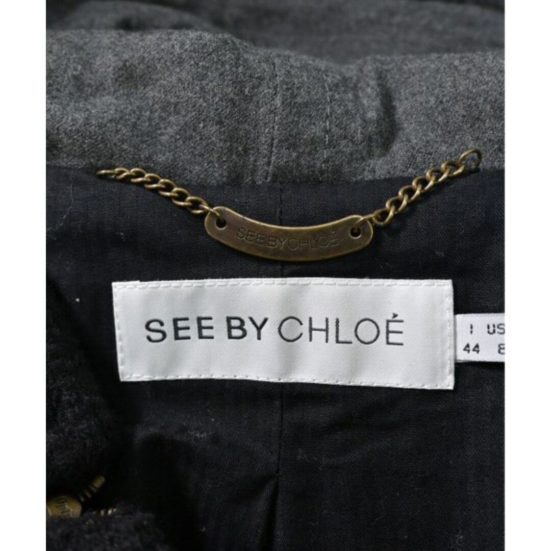 SEE BY CHLOE(シーバイクロエ)のSee By Chloe シー　バイ　クロエ ピーコート 44(L位) 黒 【古着】【中古】 レディースのジャケット/アウター(ピーコート)の商品写真