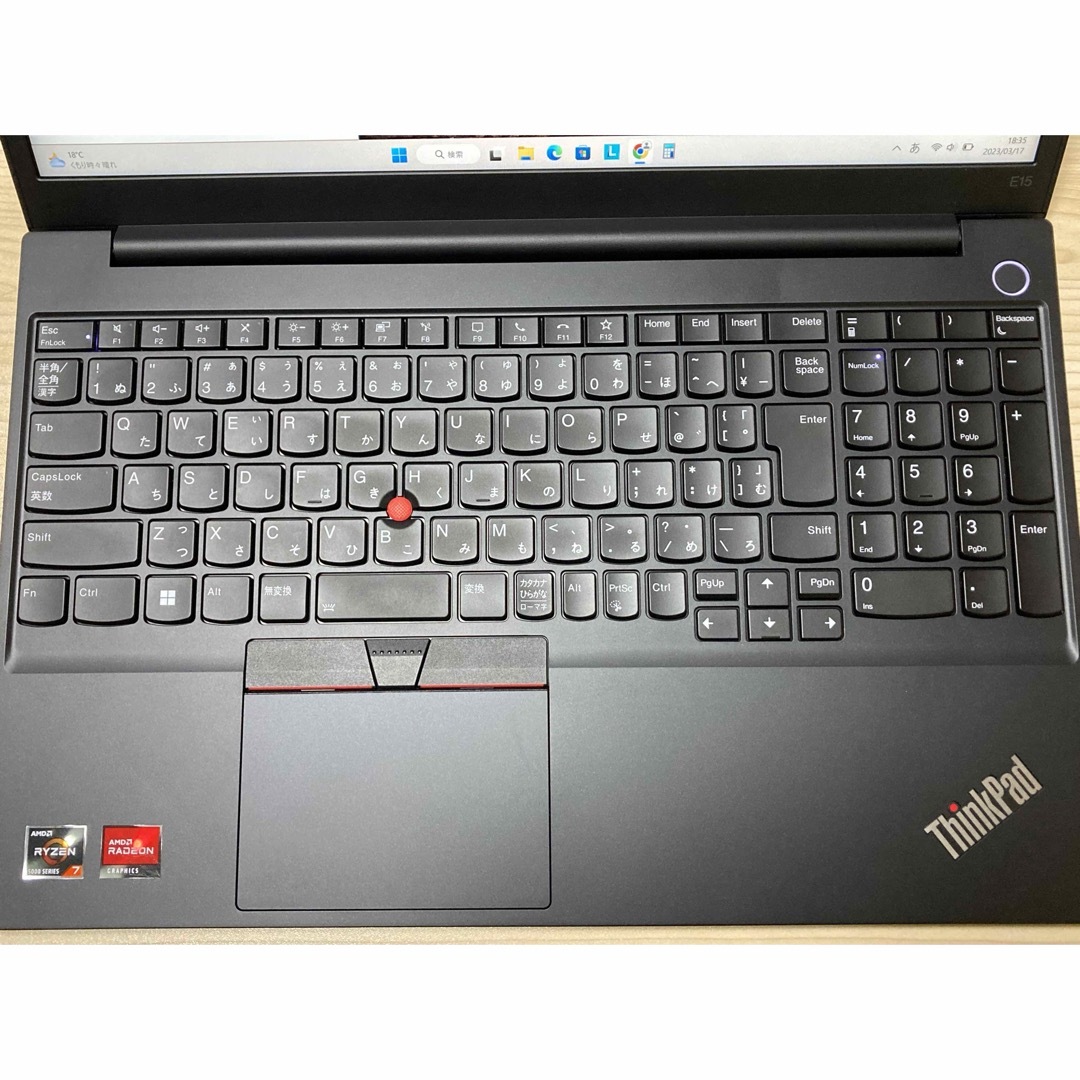 Lenovo(レノボ)のレノボ Lenovo thinkpad E15 Gen4 1TB 40GB 美品 スマホ/家電/カメラのPC/タブレット(ノートPC)の商品写真