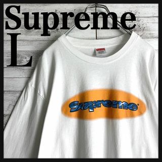 シュプリーム(Supreme)の8794【人気Lサイズ】シュプリーム☆ビッグロゴ定番カラーロングtシャツ入手困難(Tシャツ/カットソー(七分/長袖))