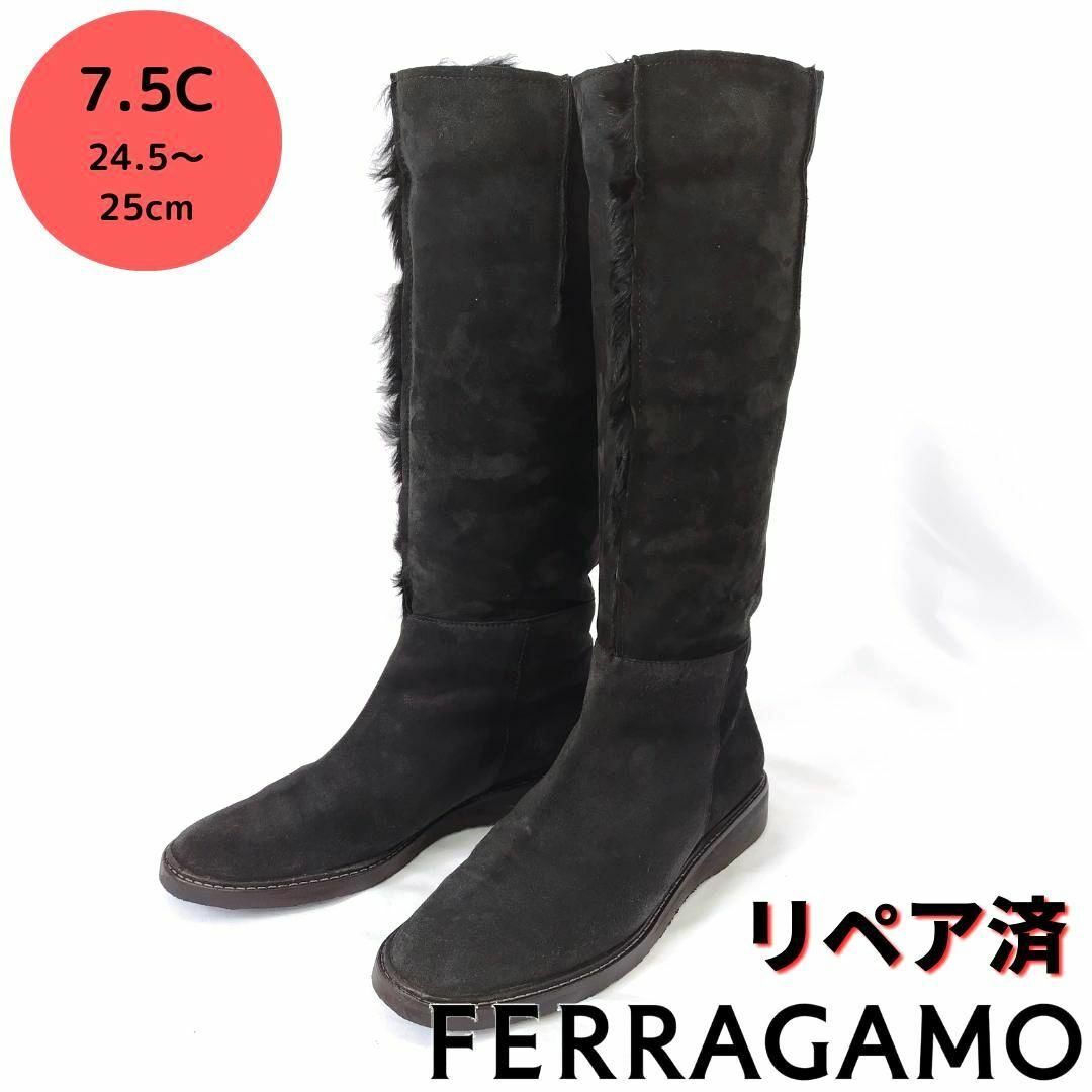 Salvatore Ferragamo(サルヴァトーレフェラガモ)のオールソール新品交換❤フェラガモ【Ferragamo】 2ウェイ ロングブーツ レディースの靴/シューズ(ブーツ)の商品写真